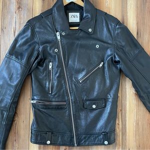 Mens Zara leather jacket